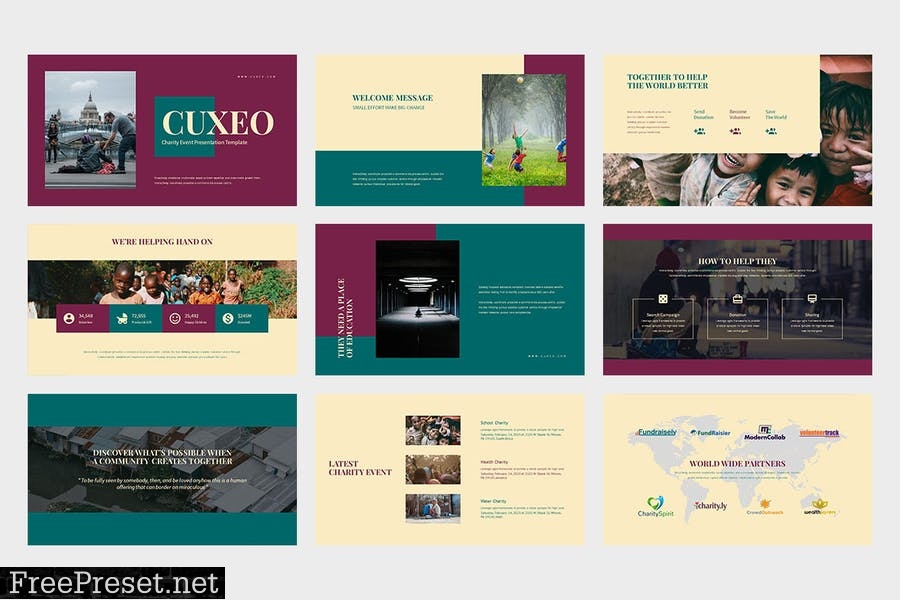 Cuxeo : Charity Event Powerpoint PHDQ26N