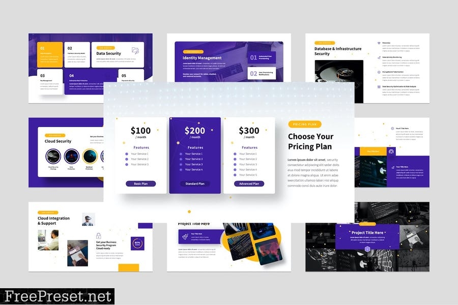 Cyber Security PowerPoint Presentation Template MBW3U9Q