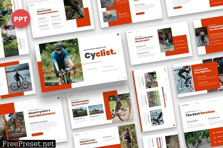 Cyclist - Bicycle Powerpoint T8Z64EU