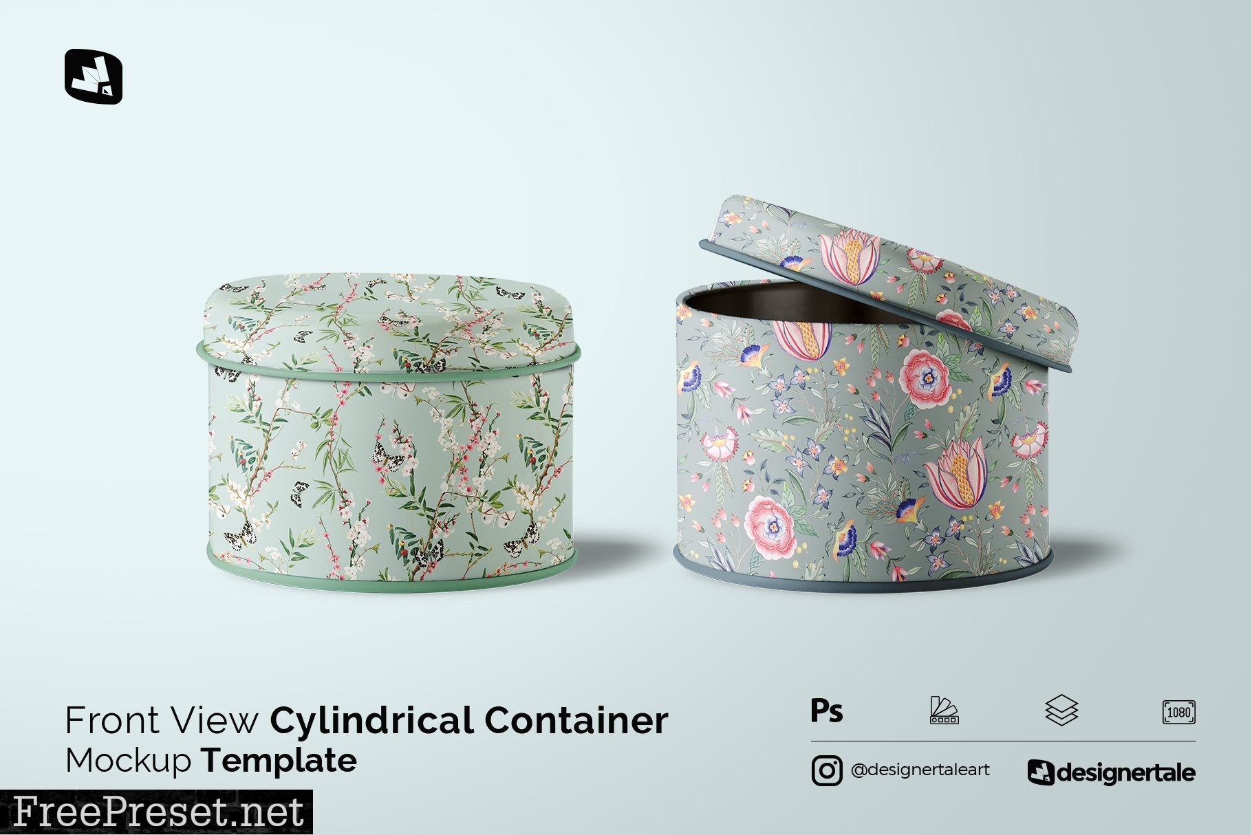 Cylindrical Container Mockup 4939049