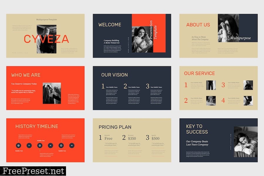 Cyveza - Multi Purposes Powerpoint Template U5WHRJ9