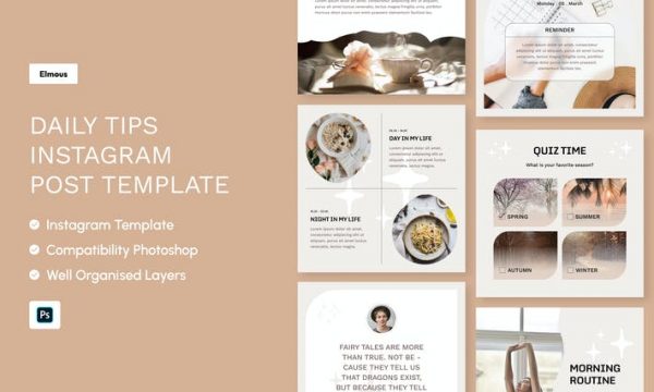 Daily Tips Instagram Template HYRSNNU