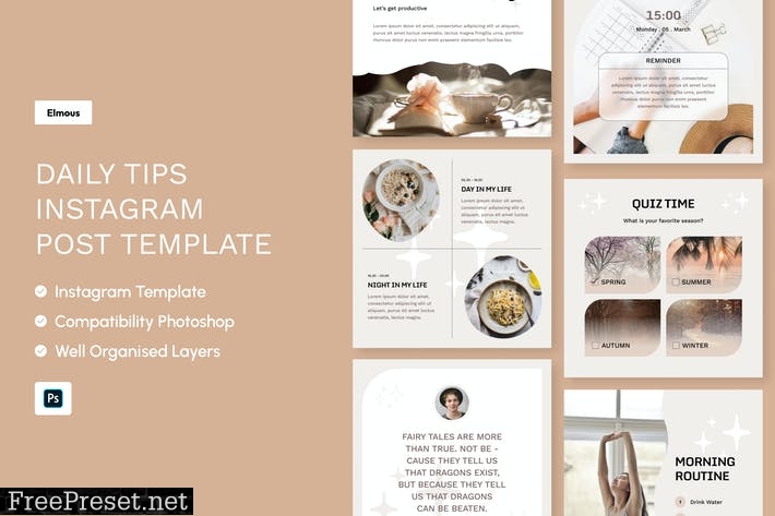 Daily Tips Instagram Template HYRSNNU
