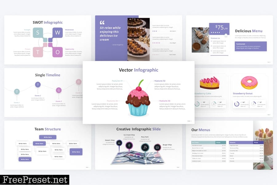 Dancake Food PowerPoint Template