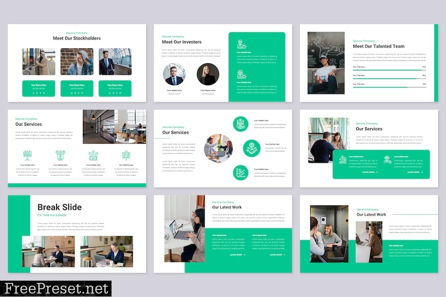 Daruna - Company Profile PowerPoint Template JZQSUWC