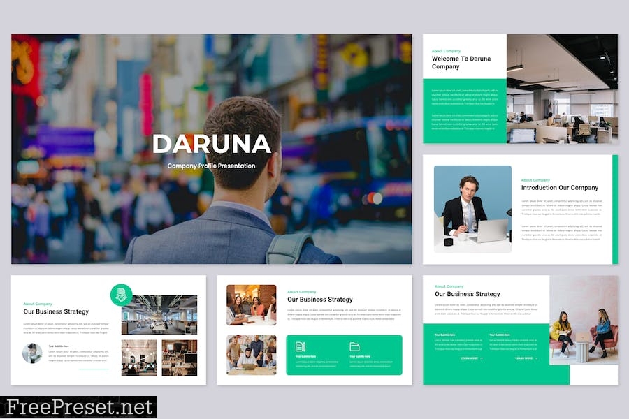 Daruna - Company Profile PowerPoint Template JZQSUWC