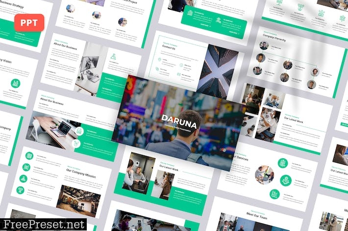 Daruna - Company Profile PowerPoint Template JZQSUWC