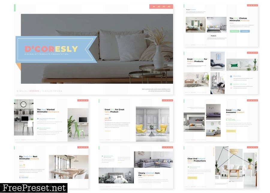 D'Coresly | Presentation Template RFGCF4L