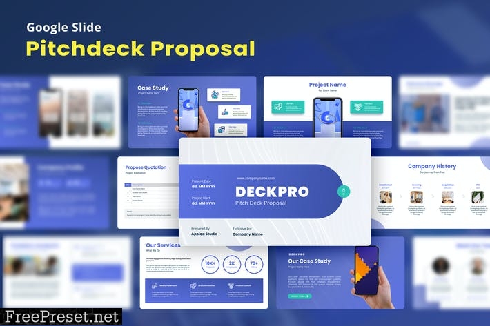 DeckPro - Pitch Deck Proposal Google Slide HTK96MM