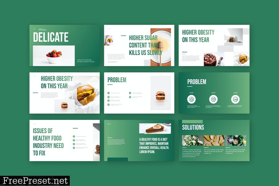 Delicate - Healthy Food and Beverages Pitch Deck GWTQQL5