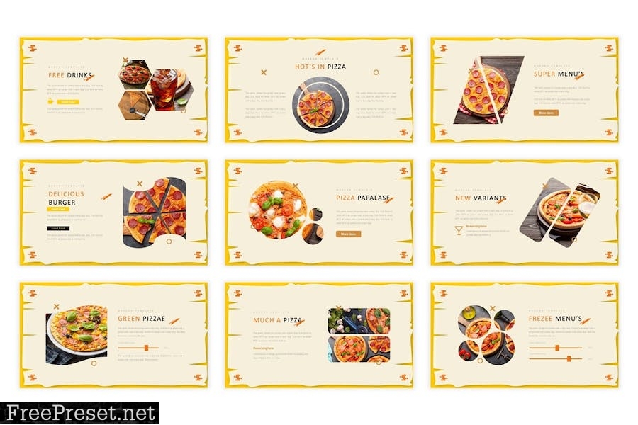 Delicious Pizza Presentation Template GSEFDGM