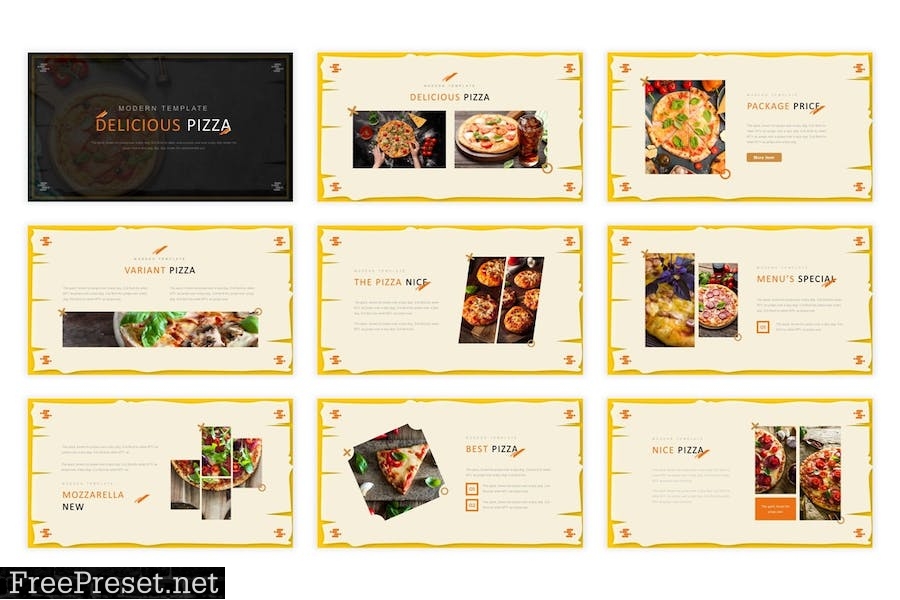 Delicious Pizza Presentation Template GSEFDGM