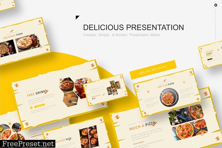 Delicious Pizza Presentation Template GSEFDGM