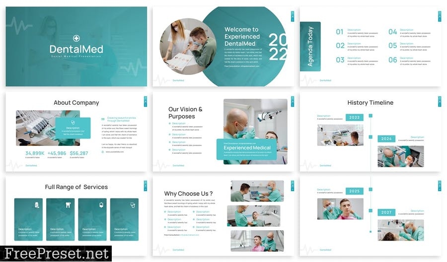 Dentalmed - Dental Clinic Google Slide Template WMSJDQN