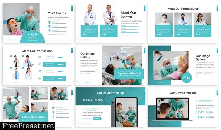 Dentalmed - Dental Clinic Google Slide Template WMSJDQN