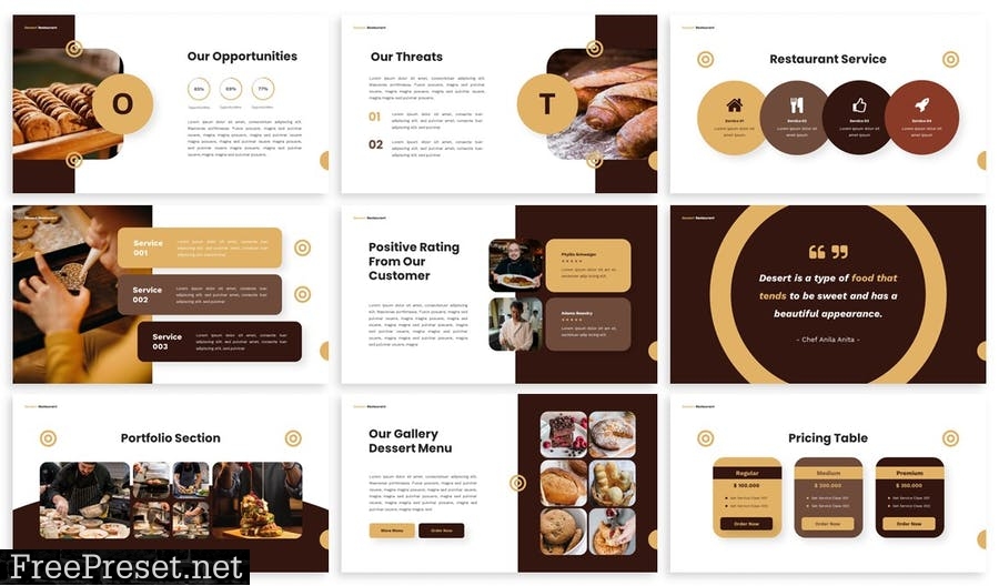 Dessert - Powerpoint Presentation Template JT83H43