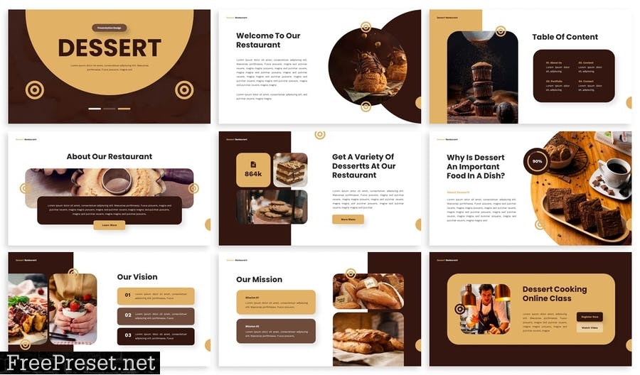 Dessert - Powerpoint Presentation Template JT83H43