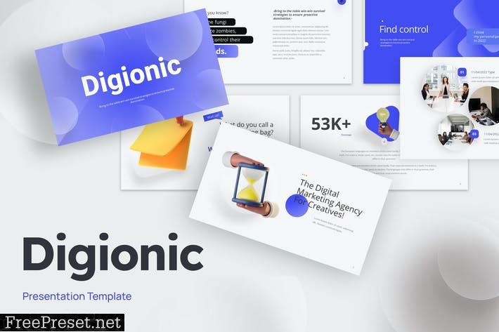 Digionic Business PowerPoint Template J7B9Q69