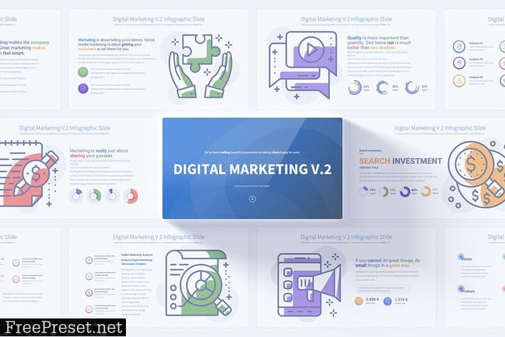 Digital Marketing V.2 - PowerPoint Infographics 22946YR