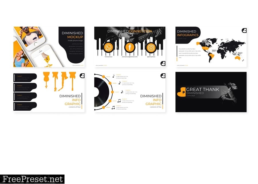 Diminished - Powerpoint Template 69QJLT