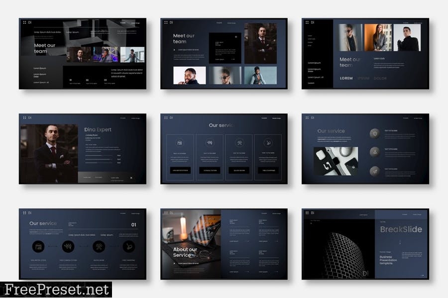 Dina – Business PowerPoint Template VHAGUU5