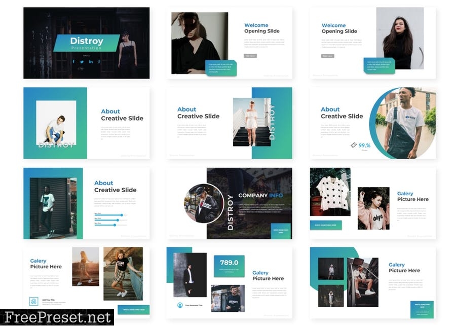 Distroy - Presentation Template BD8A4FN