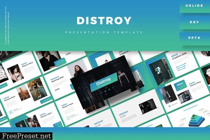 Distroy - Presentation Template BD8A4FN