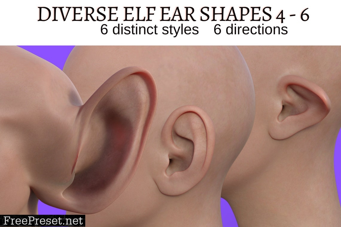 Diverse Elf Ear Shapes Six Pack