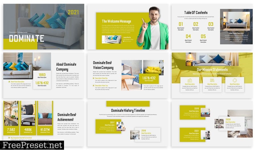 Dominate - Business Template Prensentation 36ZA46R