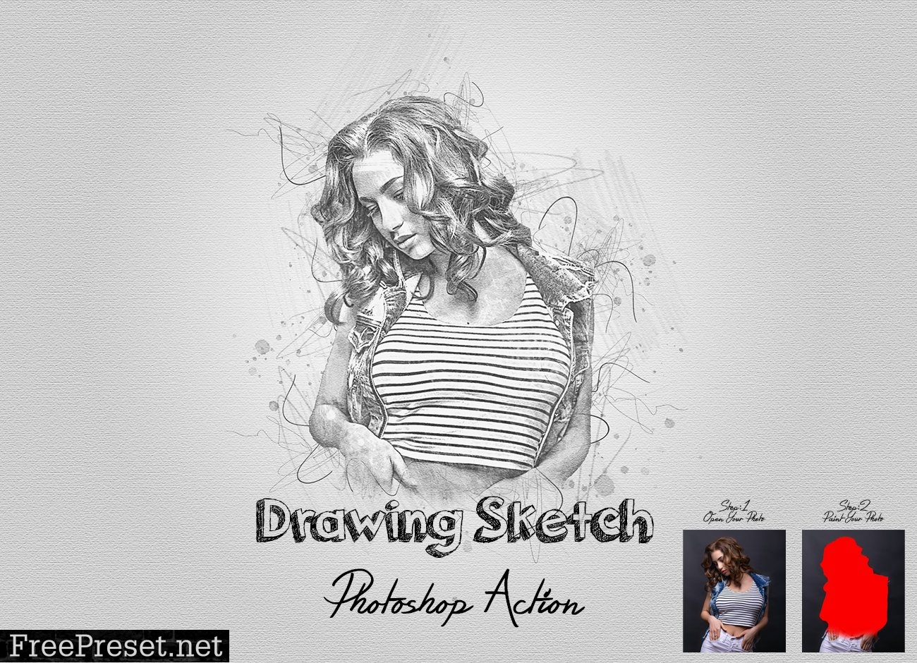 Drawing Sketch Photoshop Action 7402525