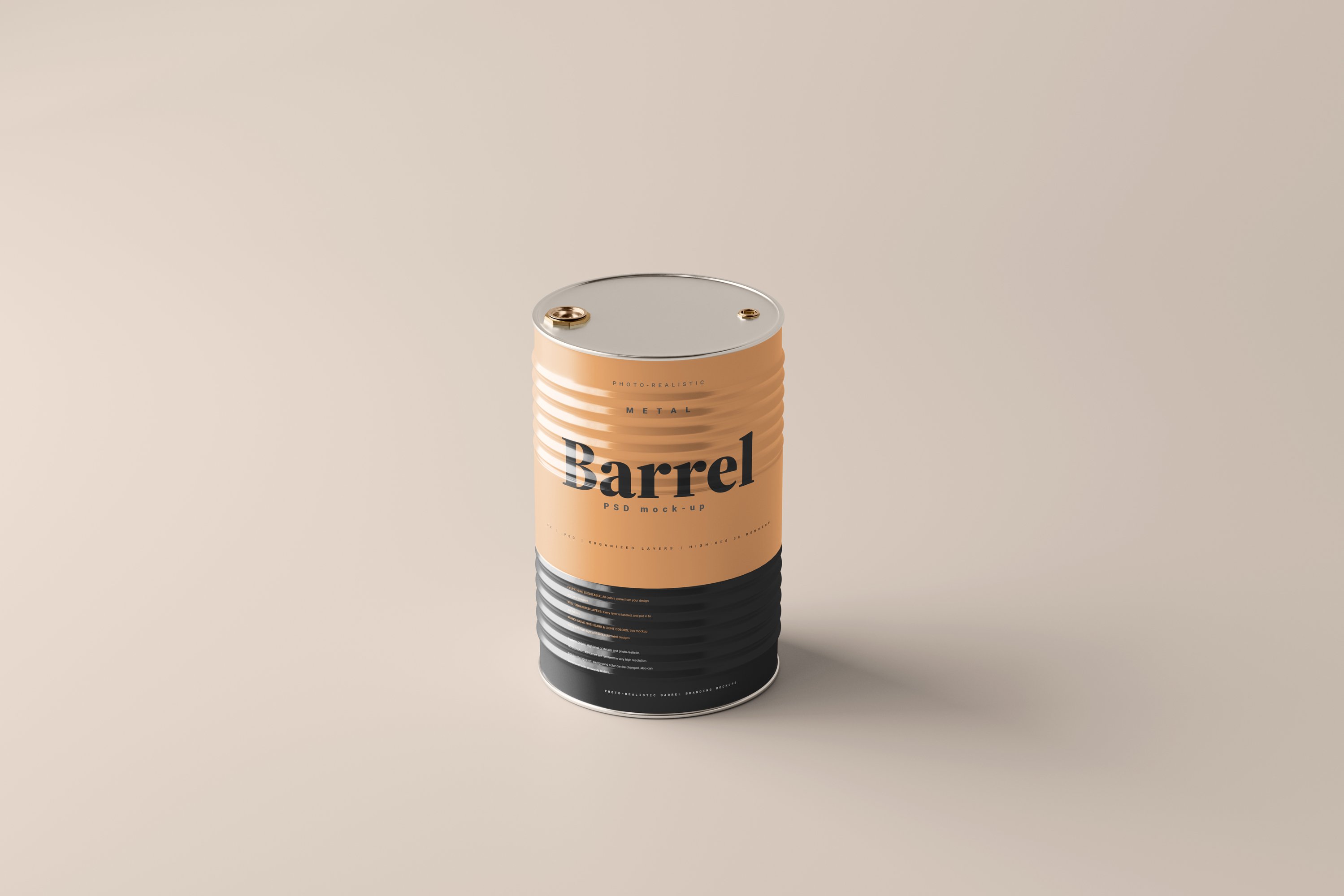 Drum Barrel Mockup 7403525