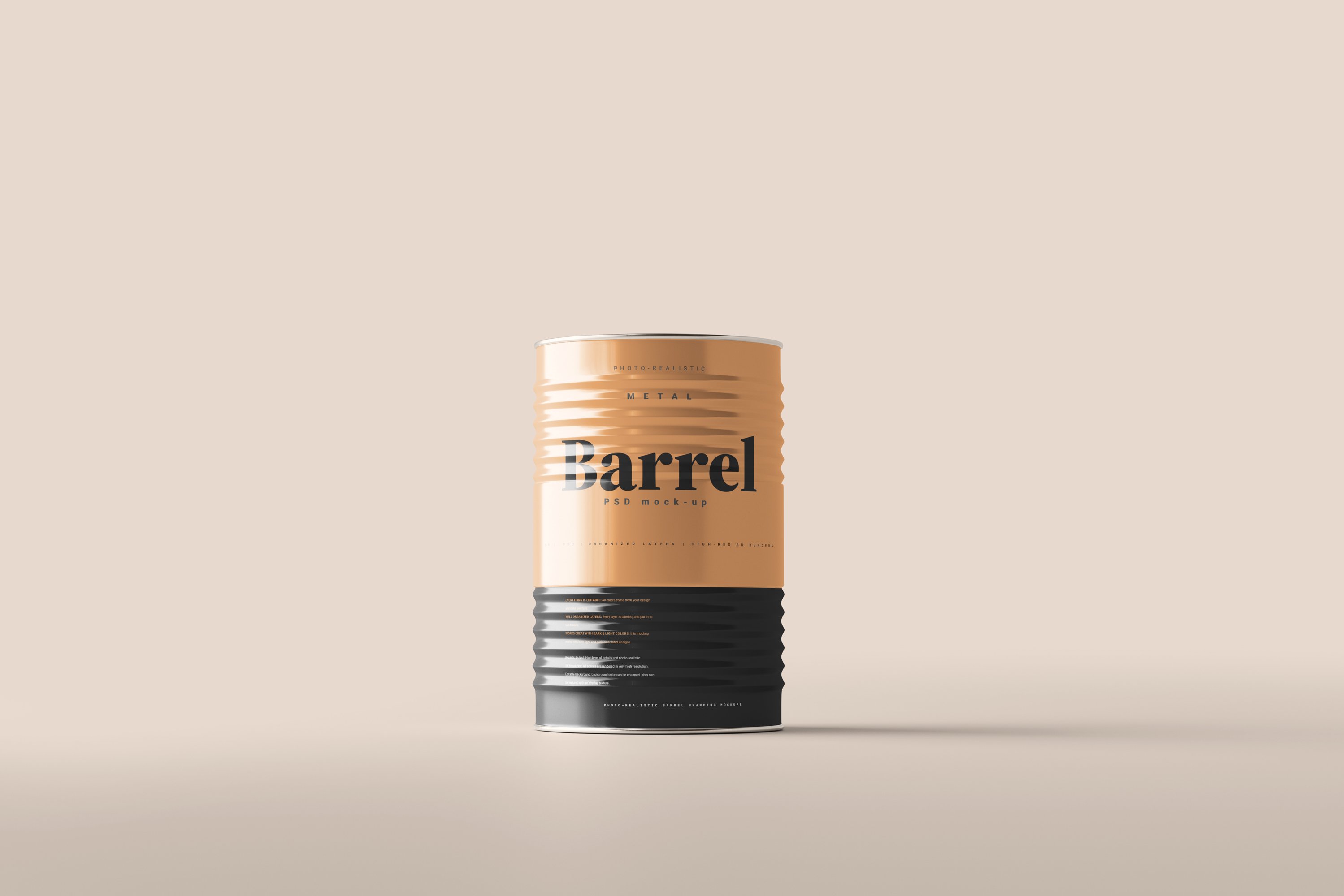 Drum Barrel Mockup 7403525