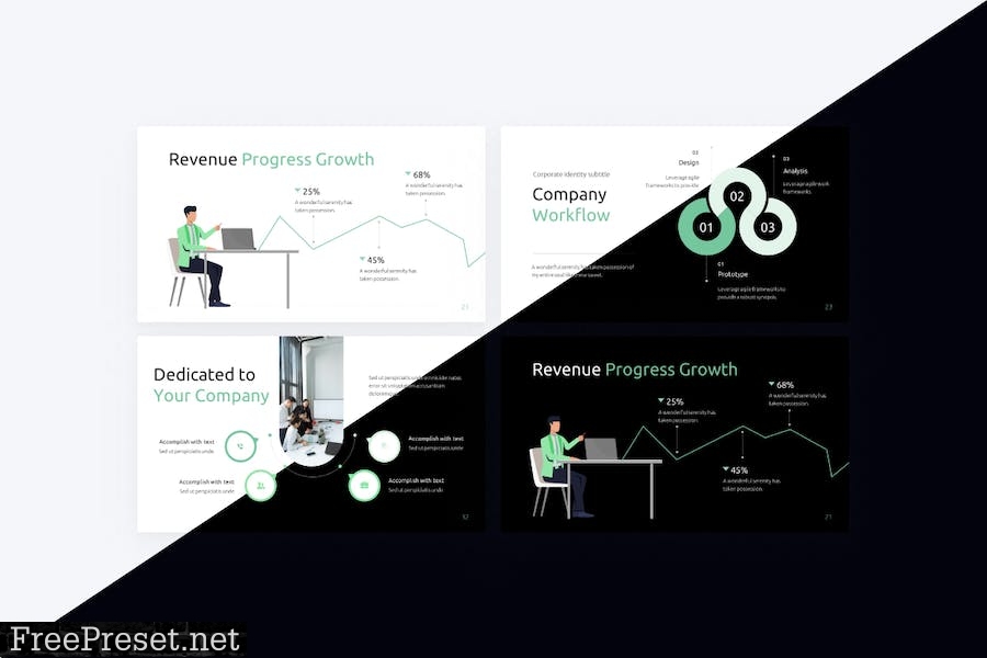 E Company Business PowerPoint Template ZK7YAWH