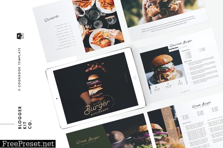 eBook Template | Cookbook | 16 Pages| PowerPoint RR5JG3