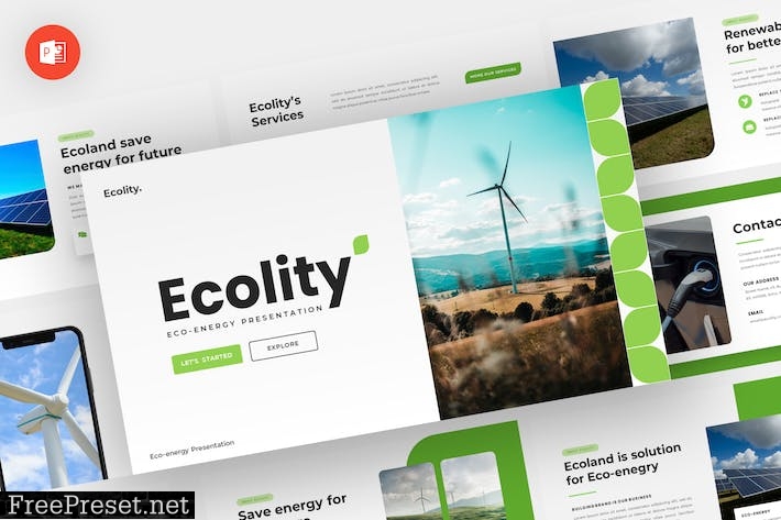 Ecolity - Eco Energy Powerpoint Template 7Y5XTQS