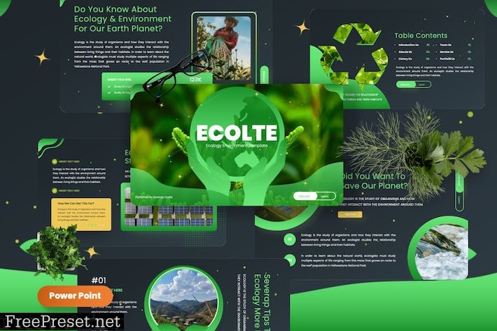 Ecolte - Ecology Powerpoint Template JL9J4GL