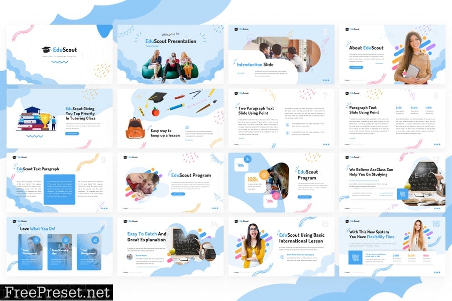 EduScout Creative Education PowerPoint Template JHAJGUB