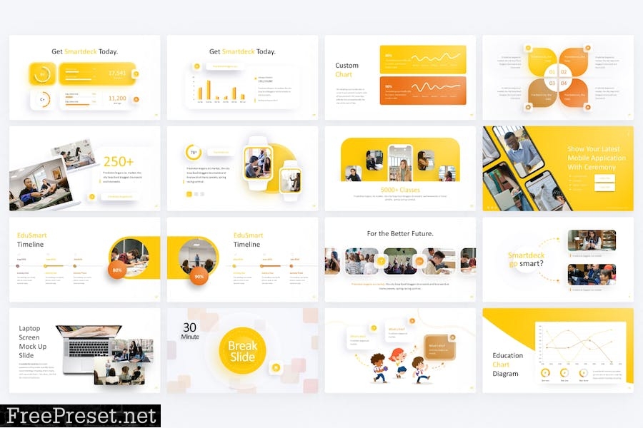 Edusmart Education PowerPoint Template FLAADK4