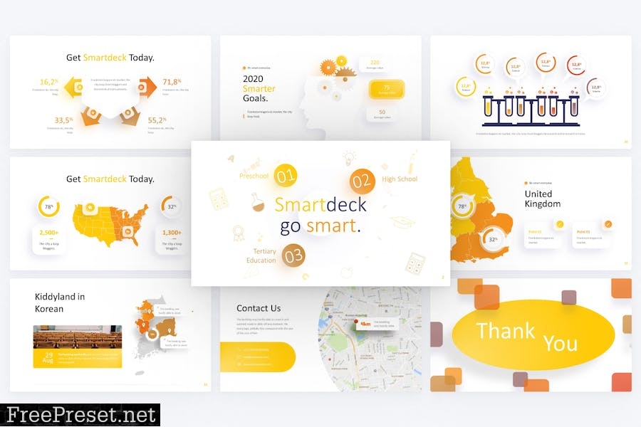 Edusmart Education PowerPoint Template FLAADK4