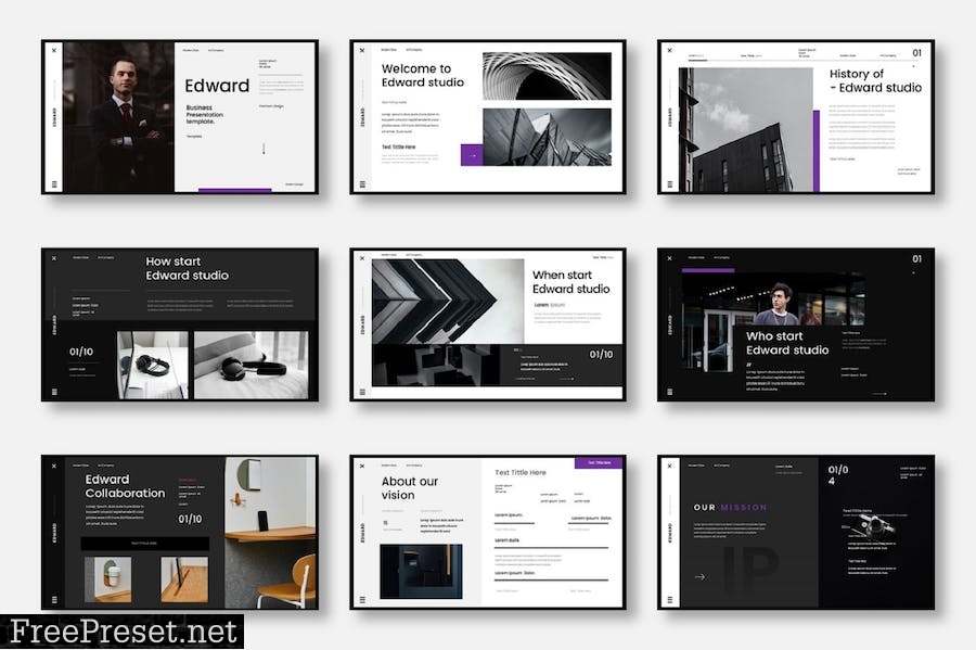 Edward – Business PowerPoint Template UDQ7WME