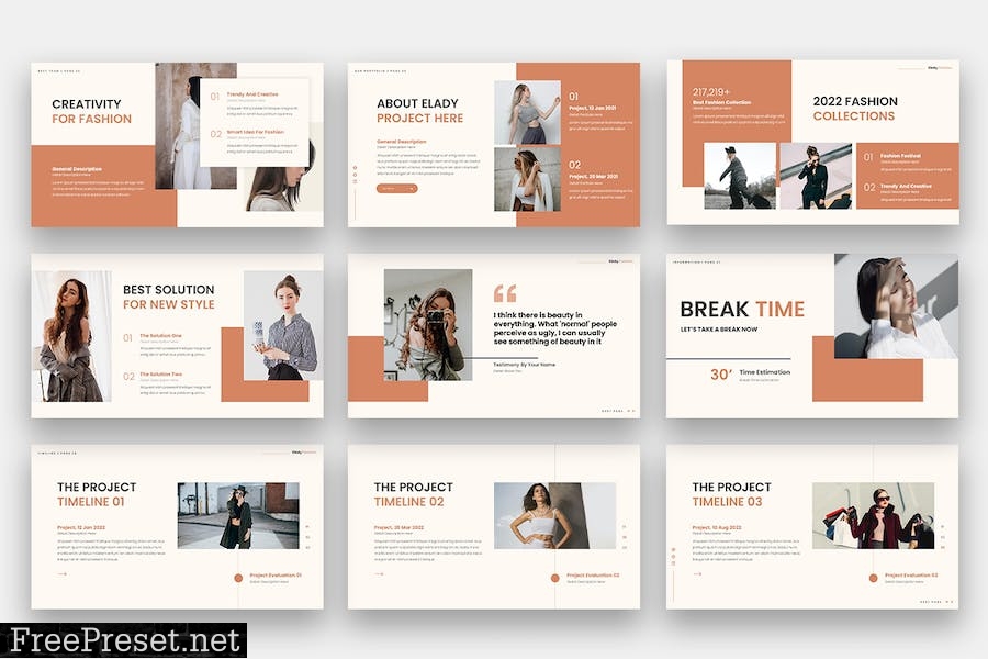 Elady - Lookbook Fashion Powerpoint HCTXSQL