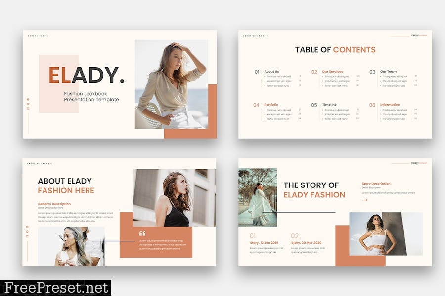 Elady - Lookbook Fashion Powerpoint HCTXSQL