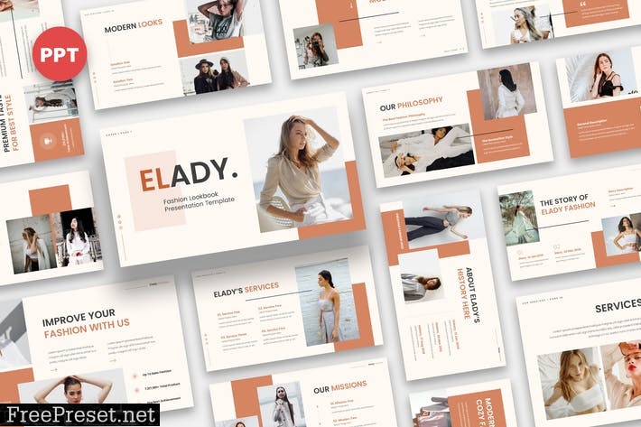 Elady - Lookbook Fashion Powerpoint HCTXSQL