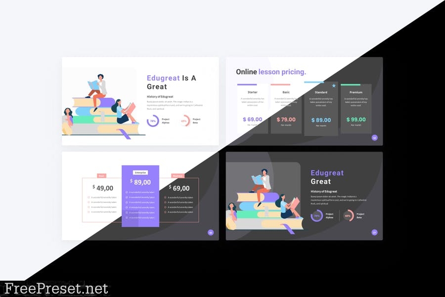 ELarning.io Education PowerPoint Template STRVC93