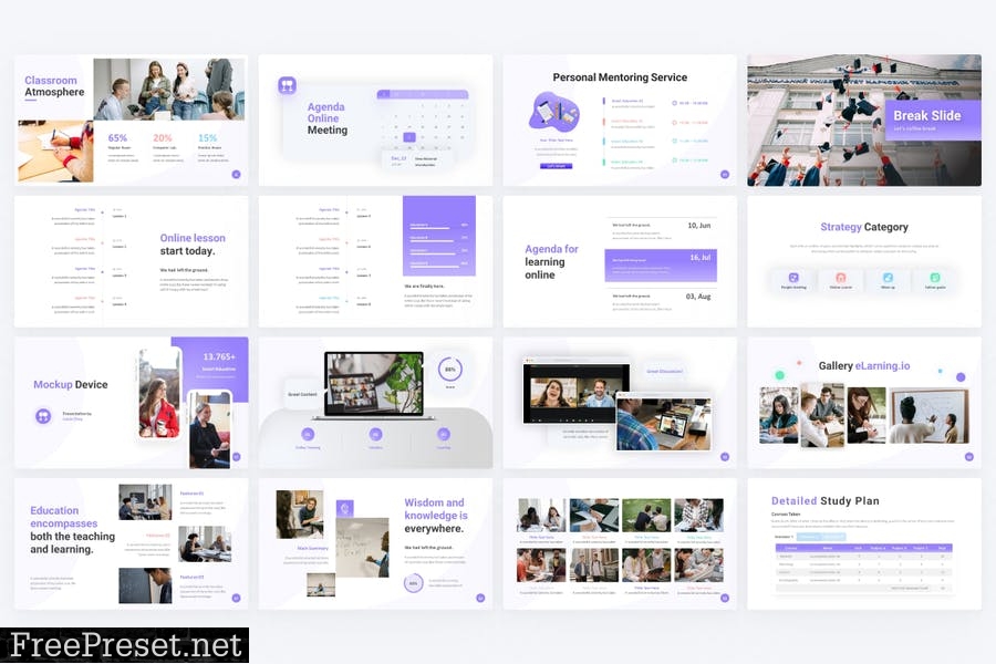 ELarning.io Education PowerPoint Template STRVC93