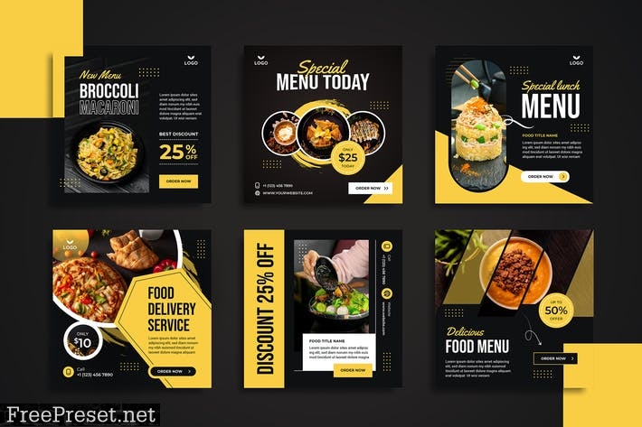 Elegant Food Menu Instagram Post Template 2VYF8MZ