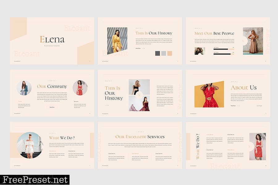 Elena - Elegant Fashion Presentation Template 8A5SFY6