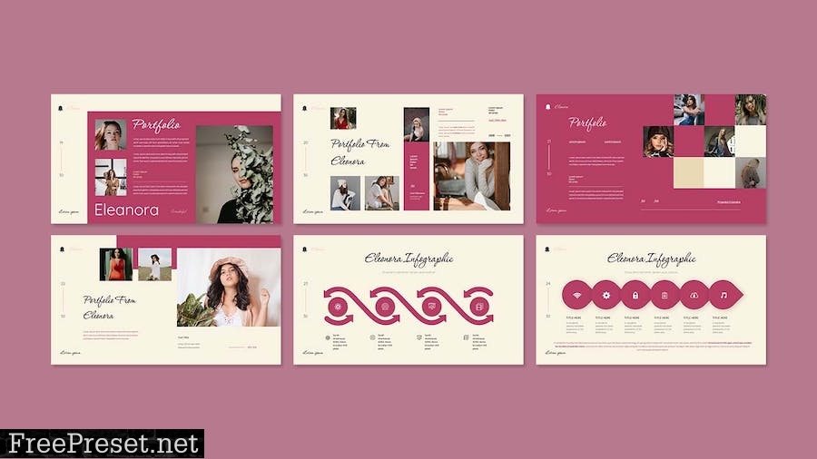 Eleonora Fashion Presentation PowerPoint Template FREEV78