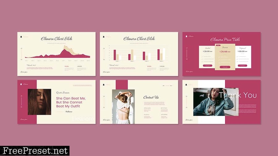 Eleonora Fashion Presentation PowerPoint Template FREEV78