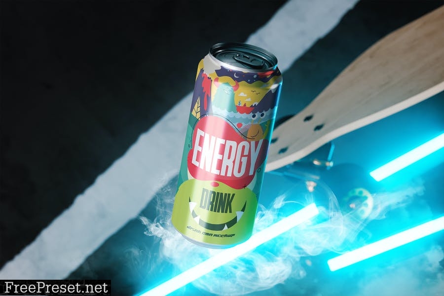 Energy Drink Can Mockup SCTG6XU